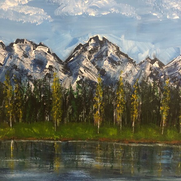 Rhonda Anne McMahon...artist Other - Aspen Tree and Mountain Landscape